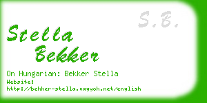 stella bekker business card